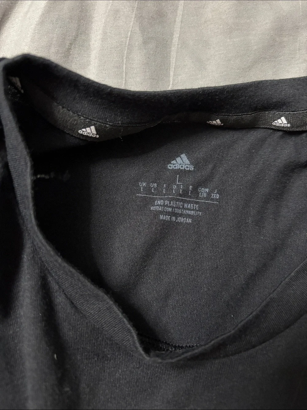 adidas Black Short Sleeve Athletic Tee